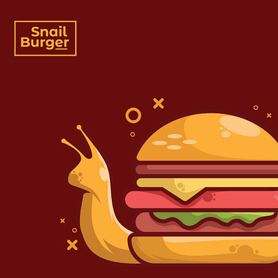 snail burger 02 animation branding design design fruit flat fruit icon illustration logo silhoutte ui vector