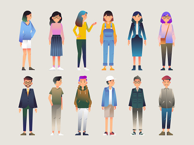 character design character design flat design illustration people vector