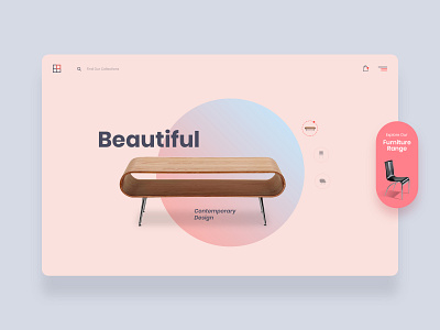Furniture Website Design clean colors creative design experience furniture furniture store furniture website illustration minimal photoshop ui ux webdesign website