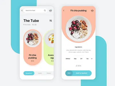 Restaurant Delivery App clean creative design food delivery minimal mobile app modern navigation bar resturant ui ux