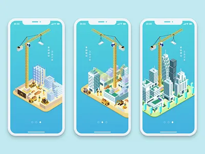 Infrastructure Risk Management Mobile App Guide Page 2.5d app building design illustration illustrations interface ui ui design visualization