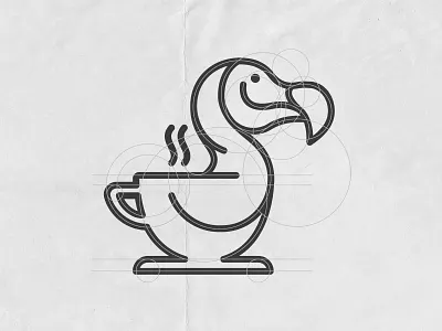 Dodo Café logo Breakdown brand identity branding branding and identity branding design café coffee coffee cup dodo graphic design illustration illustrator line icon line illustration line logo logo logo designer mauritius minimal simple zimbo