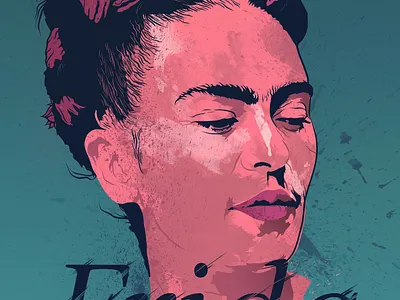 Frida- Alternative Movie Poster alternative alternative movie poster design design app design art designer designs digital digital art dribbble graphic design graphics illustration illustration agency ipad key art portfolio poster salma hayek the commas