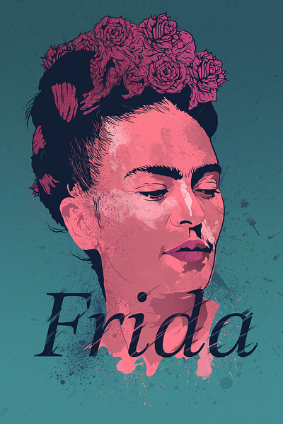 Frida- Alternative Movie Poster alternative alternative movie poster design design app design art designer designs digital digital art dribbble graphic design graphics illustration illustration agency ipad key art portfolio poster salma hayek the commas