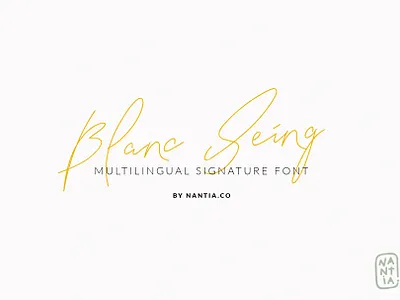 Script Font Calligraphy Blanc Seign greek font handwritten font nantiaco fonts signature font typeface