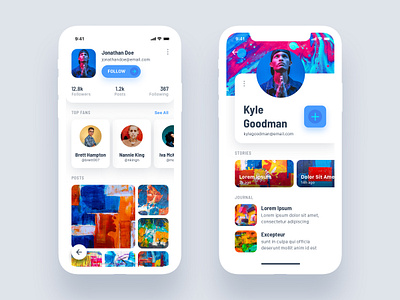 Profile Views android app design ios iphone minimal profile social ui ux