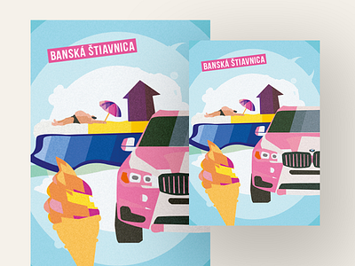 Banska Stiavnica illustration art direction banska stiavnica illustration postcards posters riviera