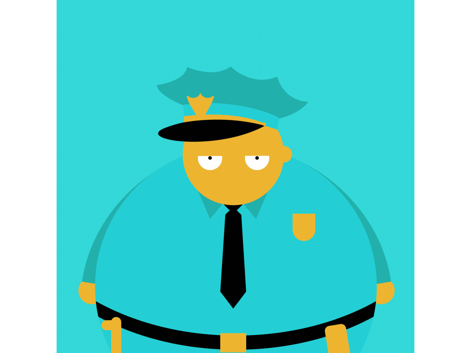 Donut aftereffects design donut illustration illustrator motiongraphics police rubberhose run vector