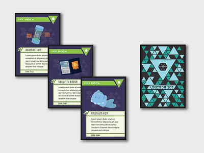 Cyberpunk Card Game III cards cards design cyberpunk design flat illustration sci fi tcg vector