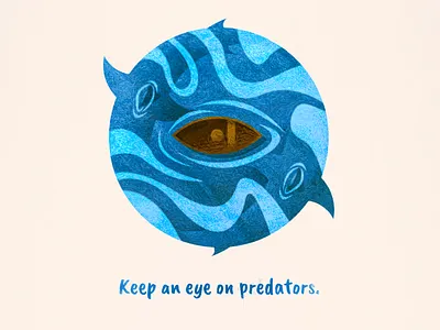 Shark attack boat eye illustration sea sea creatures shark sharks textured vector