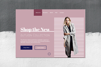 Fashion Website Landing Page branding clean design landing page signup simple ui web website white