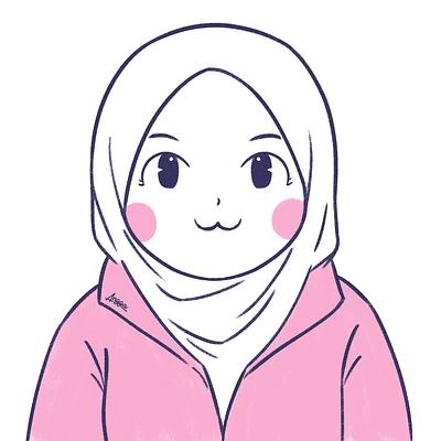 Chibi Hijab Girl aesthetic anime art cartoon cute design digital art digital drawing drawings illustration kawaii