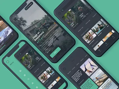 Classi - Educational Video App UI Kit app dark design ios listing mobile sketch travel ui ux yoga