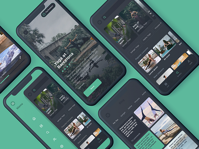 Classi - Educational Video App UI Kit app dark design ios listing mobile sketch travel ui ux yoga