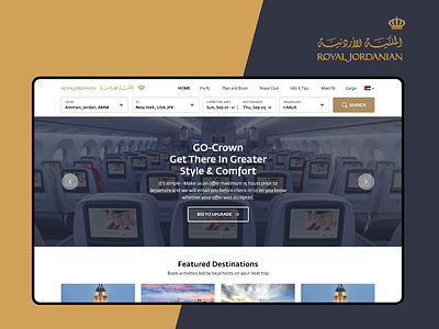 Royal Jordanian Airlines Redesign design redesign ui ux web webdesign