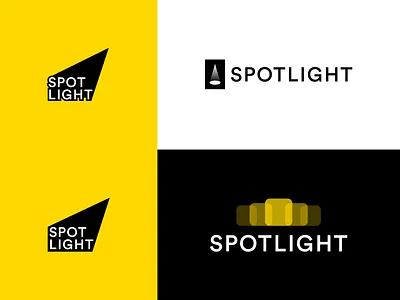 Spotlight Logo Drafts branding logo logodesign spotlight yellow