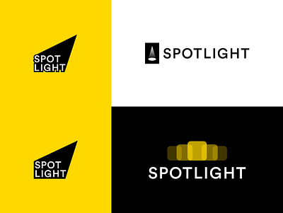 Spotlight Logo Drafts branding logo logodesign spotlight yellow