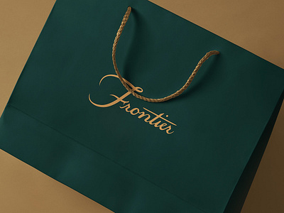 Paper Bag Design for Frontier brand identity branding design fashion graphic design icon identity design logo logomark logotype paperbag