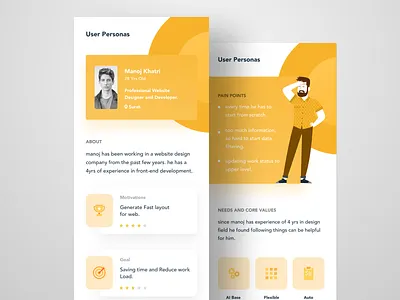 UX- Persona of Website Designer. app designer illustration mobile persona typogaphy typography ux design uxui