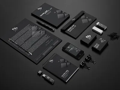 Silver Line Mock-Up art artwork black brand brand design brand identity branding branding and identity branding concept branding design creative creative design design mock up stationery stationery design