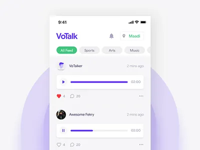 VoTalk - Adding Topics app clean design gradient interaction ios mobile app ui user inteface ux