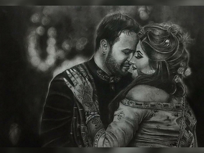 Love❤ love portrait charcoal