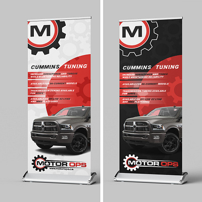 Motor Ops tradeshow banner banner design brand design flyer design graphic design illustrator poster design