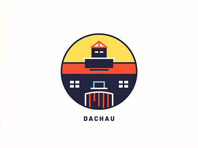 Dachau art camp city dachau design history icon illustration illustration art print print design vector war
