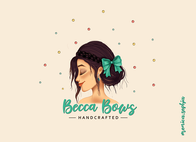 052 Logo Design branding daily 100 challenge dailyui girl green hair hairbows logo logodesign turquoise typography ui