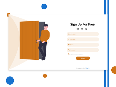 Sign Up Form Concept - #DailyUI #001 challenge dailyui signupform