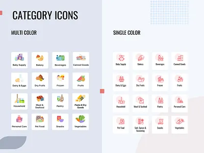 category icon with 2 different styles app design appicon clean design gcc illustratio kuwait mobile uiux ui ux