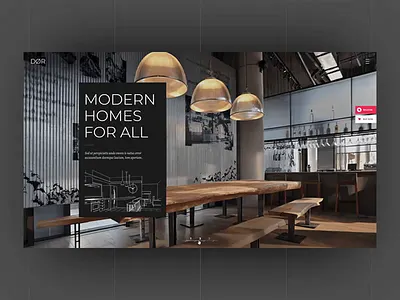 Dør - Modern Architecture and Interior Design Theme animation architect architecture black dark design lines typography ui ux web website
