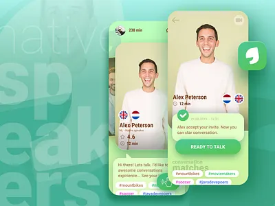 Native speakers app concept app concept design figma ui ux