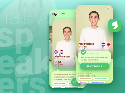 Native speakers app concept app concept design figma ui ux