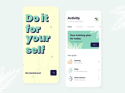Activity Tracker - Mobile app concept activity alert app application arounda concept golden grid health illustration interface mobile notification ratio running schedule sketch sport tracker ui ux