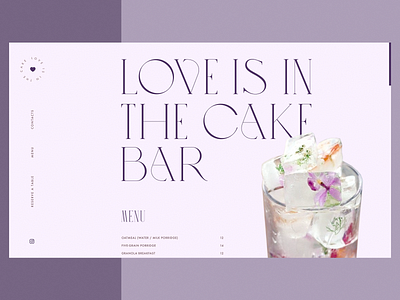 Niche Cake Bar Website cafe catering design design studio drink food graphic design interaction interface minimalism restaurant typography ui user experience user interface ux web web design web interface website