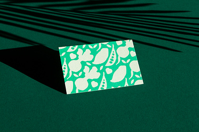 business card branding business card food green illustration