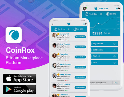 CoinRox - Bitcoin Marketplace Platform android app development bitcoin marketplace platform mobile app development online bitcoin exchange platform