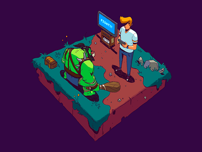 FIGHT!!! design art illustration isometric isometric design video games