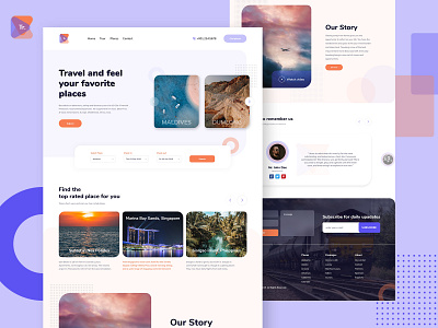 Travel Landing Page design landingpage ui ux web webdesign website