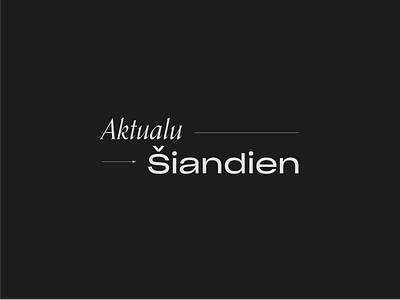 Aktualu siandien event logo branding design icon identity logo logotype minimal type typography vector
