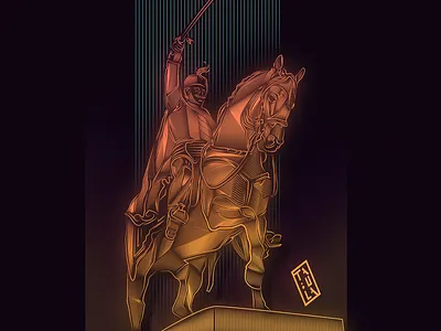 Ban Jelacic Statue art artist artwork design digital digital art digital arts illustration illustrator vector