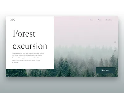 Forest Excursion button button design clean ui design excursion explore forest logo menu minimal nature paragraph social media title typography ui ux design uidesign ux ux design webdesign