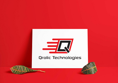 Qrolic Technologies Logo branding design flat icon illustration lettering logo