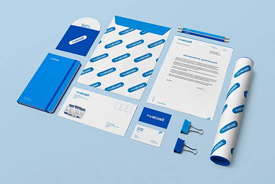 Brand Identity blue and white brand identity brochure business card corporate identity design isometric logo