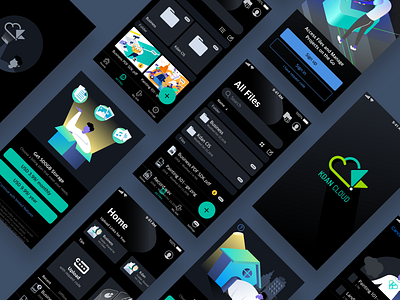 Kdan Cloud - Dark mode animation cloud dark mode graphic illustration service user interface