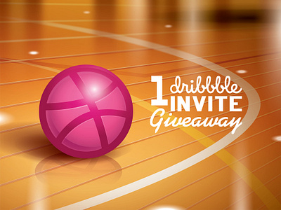 1 dribbble INVITE giveaway! adobeillustator basketball court digitalart dribbble dribbble invite dribbble logo giveaway illustration invitation invitation design invite invite giveaway vector vectorart