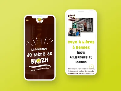 One Page Website "Le Marchand de Bière" brand design brand identity branding craft beer design webdesign website