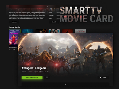 SmartTV app: detail movie card app concept design figma movie app smarttv tvapp ui ux