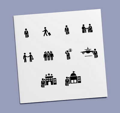 Stick Figure - Sales Career Icons business businessman career icon icon design icon set icons sales salesman stick figure